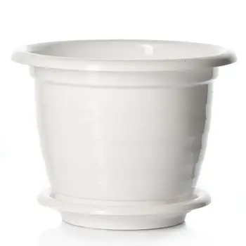 

Flower pot with pallet "viola", Volume 5 liters (white)