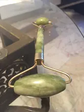 Rodillos de piedra de Jade para masaje Facial, Piedra Rosa de cuarzo Natural, para adelgazar la barbilla, estiramiento Facial, cuidado de la piel