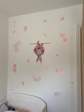 Baby Room Cute Ballet Bunny Wall Stickers for Kids Room Baby Nursery Decoration Cartoon