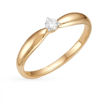 

Gold ring with diamonds sunlight sample 585