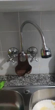 Faucet Kitchen-Appliances 304-Stainless-Steel Sink Pipe-Fittings Connection Spout Single-Handle