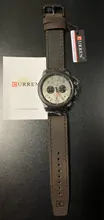 CURREN – reloj de pulsera deportivo para hombre, a prueba de agua, de cuarzo, militar, de cuero genuino, masculino
