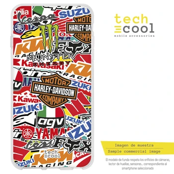 

FunnyTech®Stand case Silicone for Realme 3 Pro L brand Logos bikes