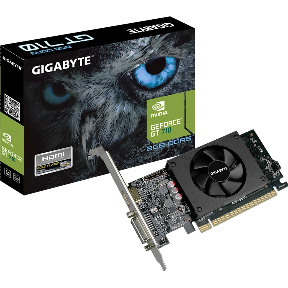 Graphics Card Gigabyte NVIDIA GeForce GT 710 2048MB 5010MHz 64 bit RTL [GV-N710D5-2GL] | Компьютеры и офис