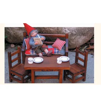 

Set of furniture: Bench, table, 2 Chairs (Wood) set