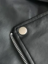 Jacket Coat Fitaylor Faux-Leather Loose Outwear Casual PU Sashes Black Tops Bf-Style