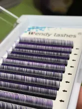 Extensiones individuales de pestañas postizas, 12 líneas de colores, ombré, verde, azul, marrón, visón de imitación, profesionales, herramientas de maquillaje