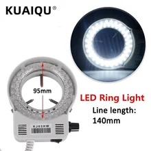 Microscópio led anel luz brilho ajustável dustrial microscópio câmera fonte de luz iluminação branco/preto ue/eua/au/uk