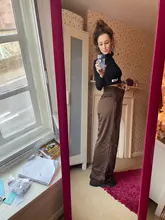 2021 Retro de Color sólido salvaje recto ancho pierna Pantalones mujer primavera nueva moda Coreana de cintura alta pantalones largos