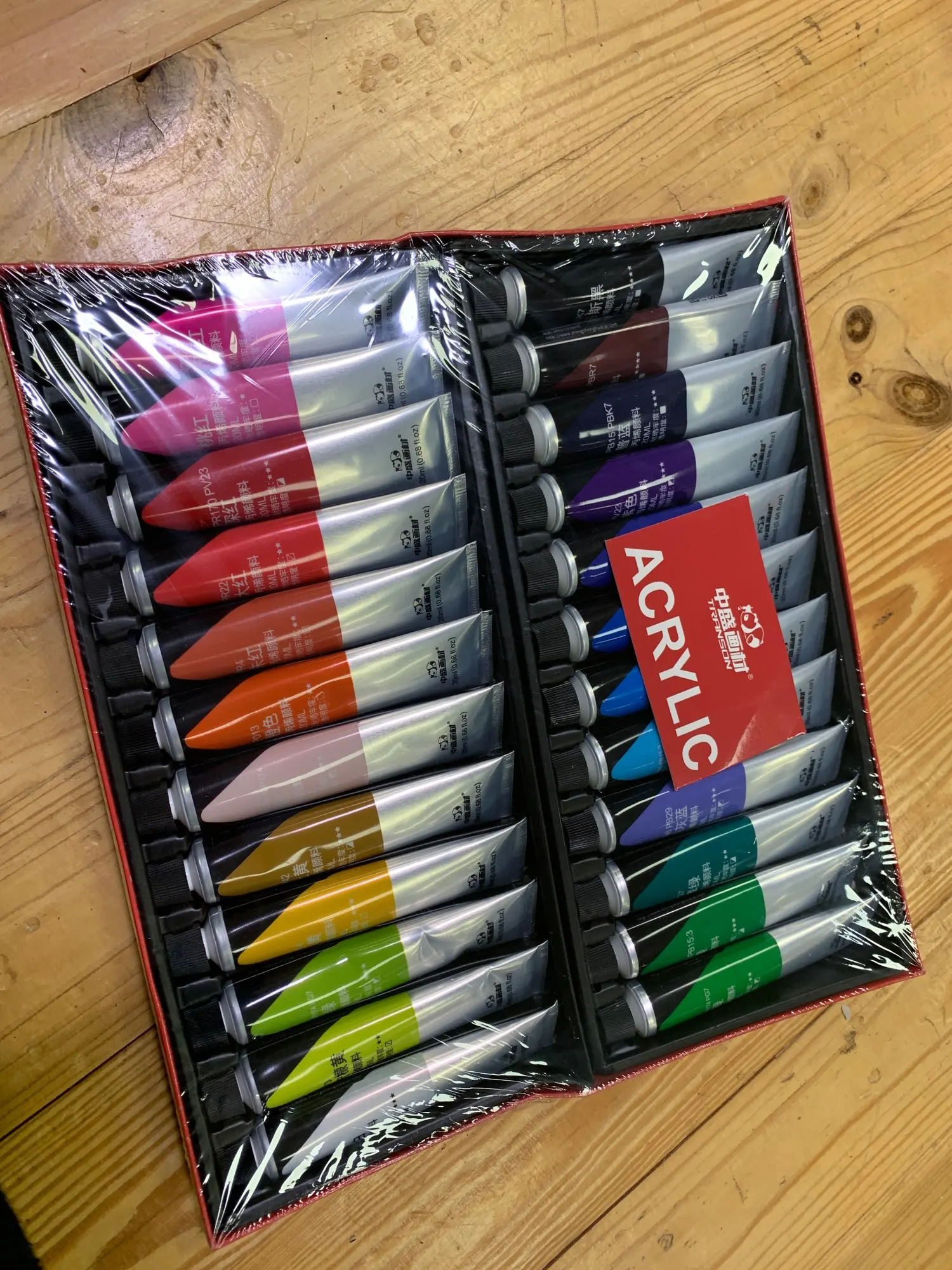 12/24 Colors Professional Acrylic Paint 20ml Drawing Painting