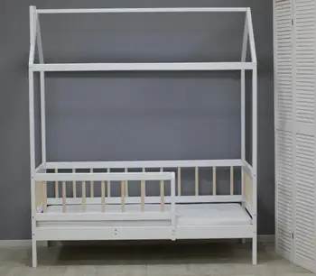 

Baby bed-house "Scandinavia" from 2th up to 12 years, without boxes, color white with natural ламелями