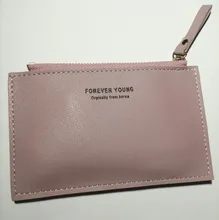 Portatarjetas de identificación para hombre y mujer, monedero pequeño de PU con cremallera, tarjetero de color sólido, tarjetero de negocios