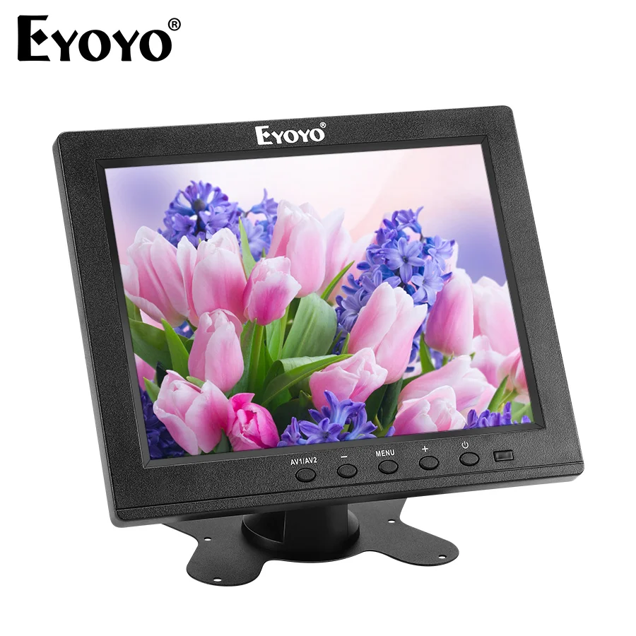 

Eyoyo EM08B 8 Inch Portable Mini TV Monitor TFT LCD Screen 1024x768 Display With VGA BNC HDMI For Security Surveillance Monitor