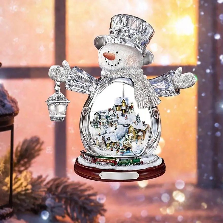 

Order 2 pcs get 1 pc Free Christmas Sticker Window Santa Snowman Decoration Wall Sticker PVC Sticker Home Xmas Party Decor