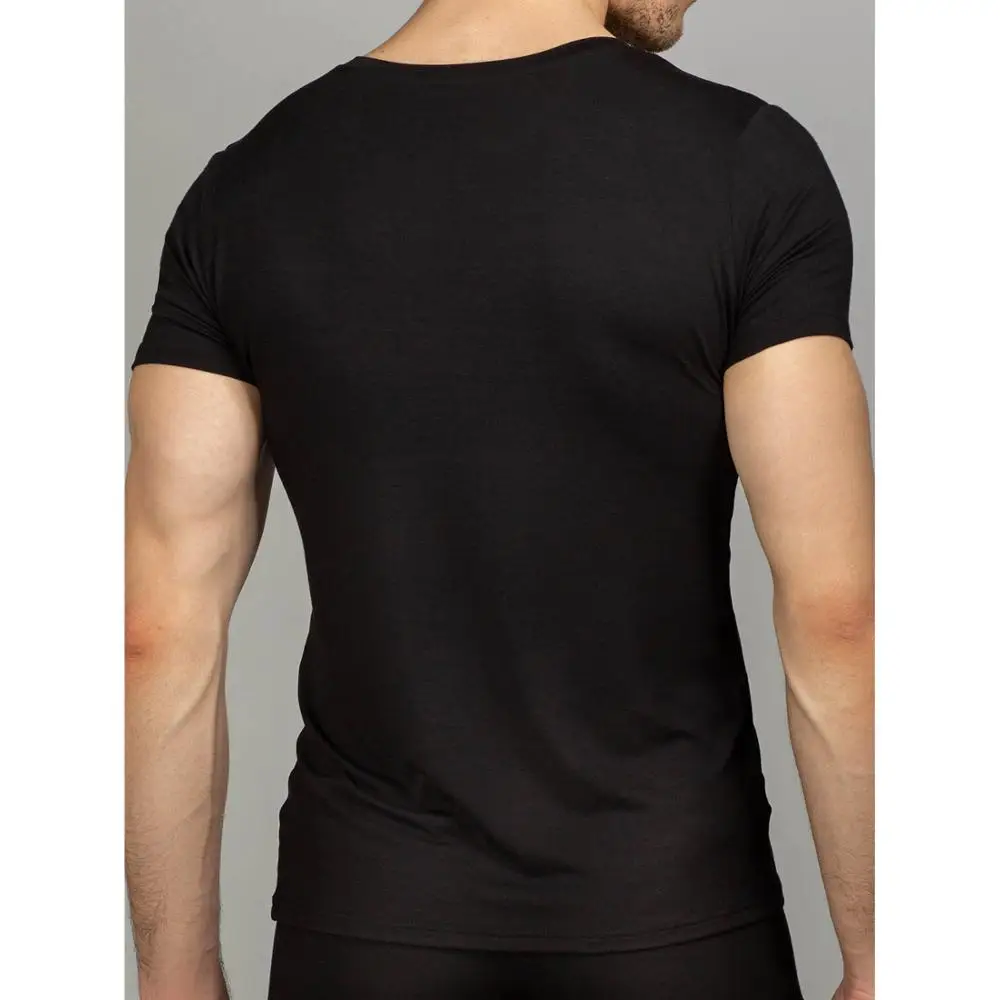Men 'S T shirt with V-neckline, Classic bamboo