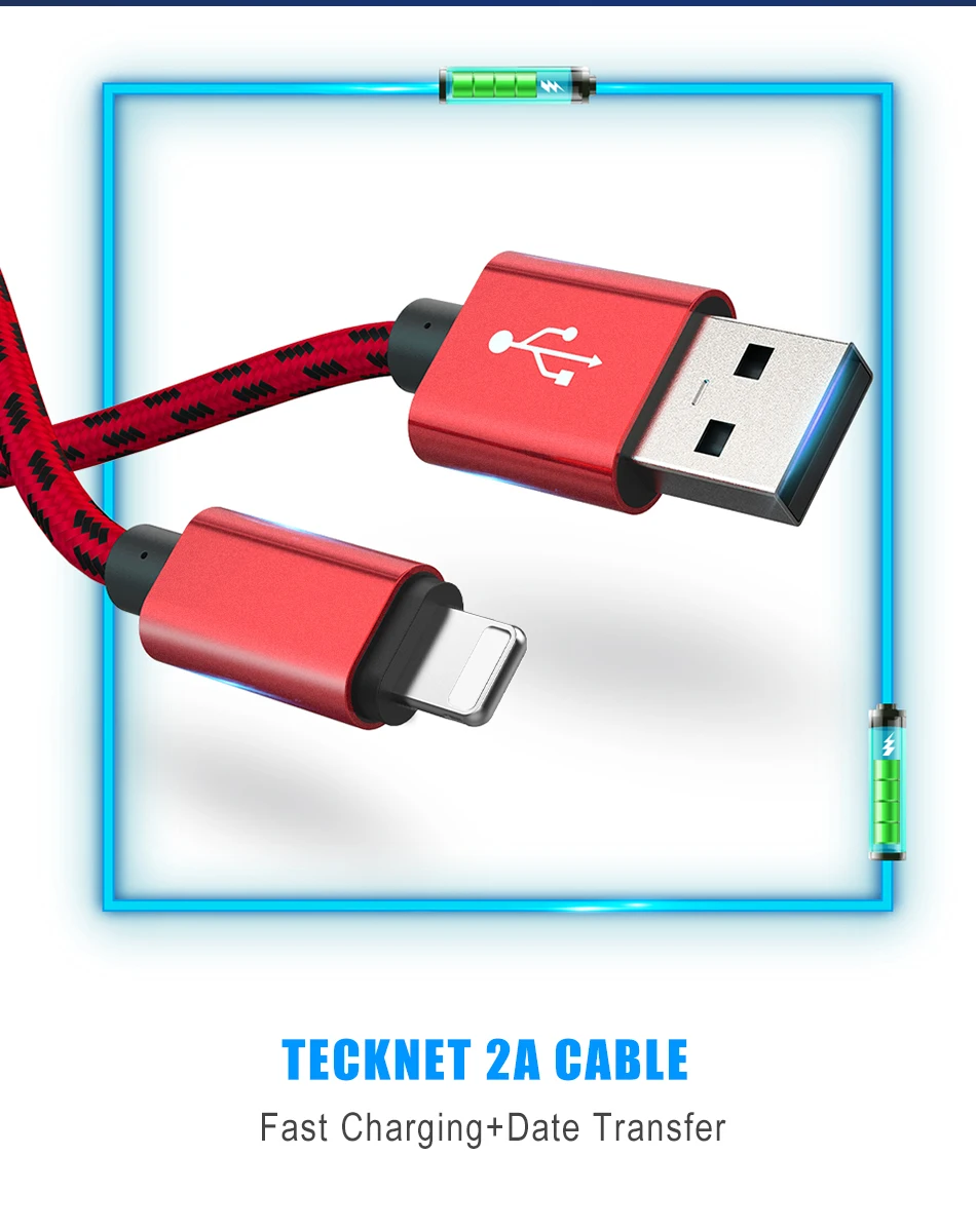 TeckNet зарядное устройство кабель Micro Usb кабель для iphone 11 usb type C Быстрая Зарядка адаптер зарядное устройство провод для samsung huawei Xiaomi шнур