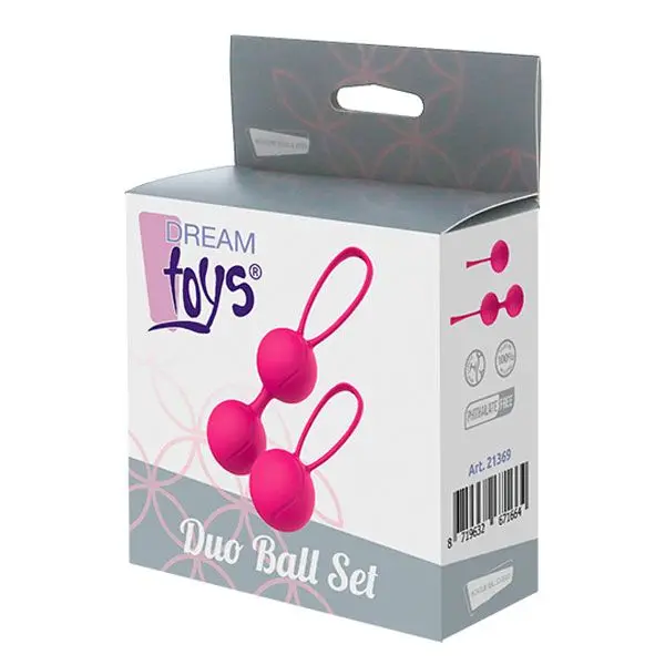 Набор розовых вагинальных шариков PLEASURE BALLS EGGS DUO BALL SET