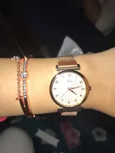 Relojes de cuarzo de lujo para mujer, pulsera magnética, reloj deportivo con esfera rosa