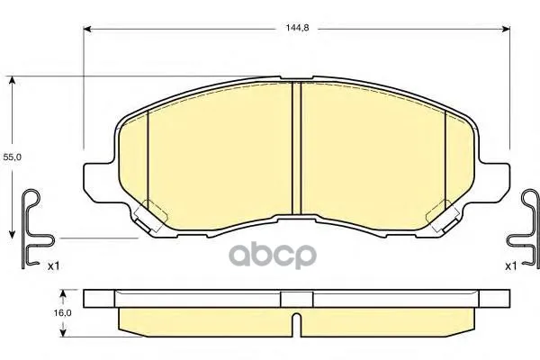 Колодки Тормозные Mitsubishi Asx/Lancer/Outlander/Dodge Caliber Передние Girling 6132879 Girling арт. 6132879