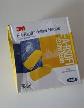 Tapones para los oídos tipo bala de 3M, reducción de ruido inalámbrica, amarillo neón, e-a-rsoft, 312-1250, NRR:33dB/SNR:36dB, LT086