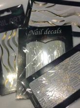 Decals Nail-Stickers Nail-Art-Decorations-Accessories Flowers 1pc 3D Image Leaves Geometric