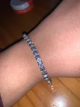 Pulsera de boda para hombre y mujer, de lujo, de 4mm, Circonia cúbica, Pulseras de tenis, cadena con diamantes de cristal, Color dorado y plateado