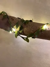 Tiny leaf garland fairy light decor LED Copper Wire string lights for Wedding forest