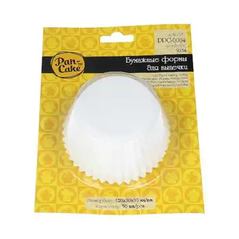 

Baking molds other "Pan-Cake" ppc-0004 paper d 5 cm 12x5x3.5 cm 50 PCs 9034 White