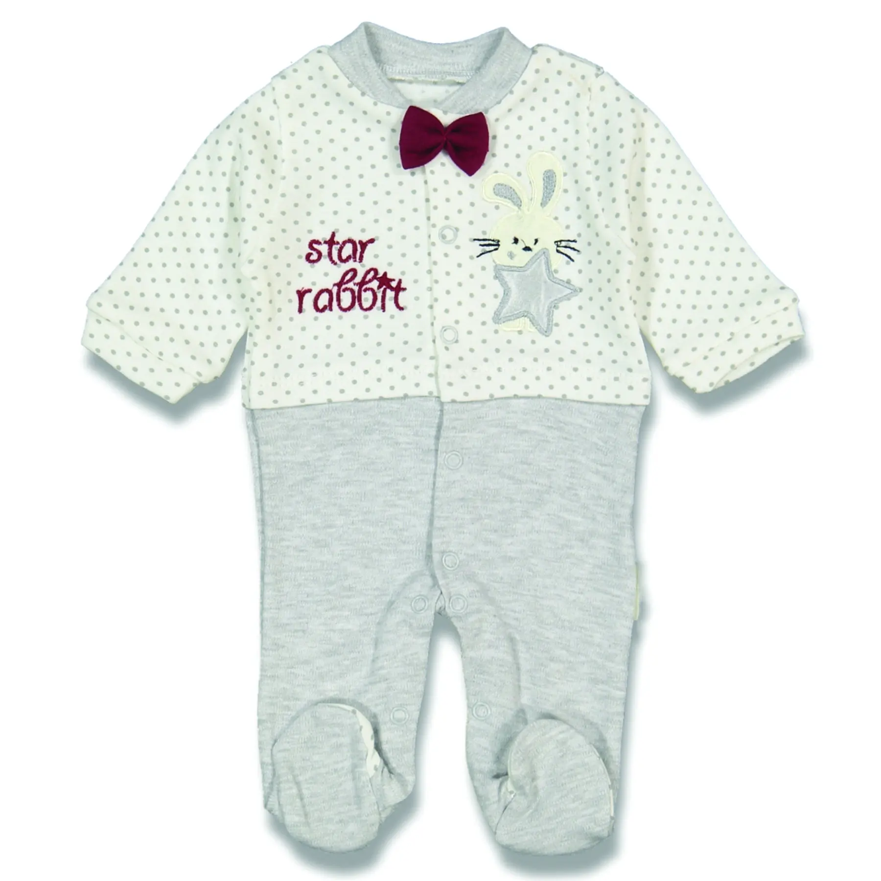 

Premature Star Rabbit Papyonlu Gray Polka Dot Jumpsuit