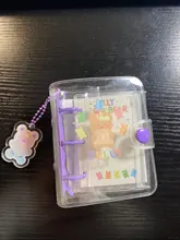 MINKYS-Mini cuaderno Kawaii de bolsillo, diario de hojas sueltas, libro de Agenda, regalo de cumpleaños, conjunto de papelería escolar coreana, 3 anillos