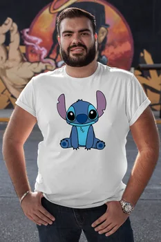 

Angemiel Wear Stich White Men 'S Cotton Big Size T-Shirt