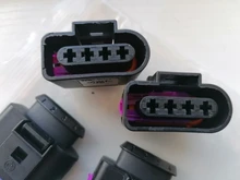 1 Juego de 4 Pin forma 3,5 MM VW Skoda VAG Conector automotriz 4B0973724 bobina adaptador de extensión eléctrica enchufe de cable 1J0973724 para AUDI
