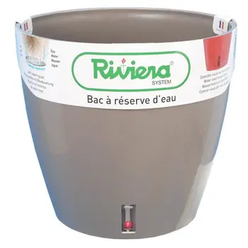 

RIVIERA Eva New pot plastic round-Ø 46 cm - 49 L - Taupe