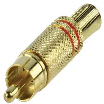 

Conector RCA Metal Oro-Rojo Rojo