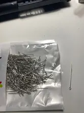 200 unids/lote ojo cabeza pines 20 25 30 35 40 45 50 mm de ojo pines agujas cuentas suministros de fabricación de la joyería DIY accesorios conclusiones