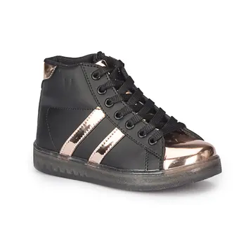 

FLO NARDY-1 Black Female Child Sneaker Shoes PINKSTEP