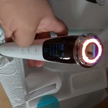 Masajeador Facial EMS con luz LED, terapia de vibración Sónica, eliminación de arrugas, estiramiento de la piel, tratamiento frío caliente, dispositivo de belleza para el cuidado de la piel