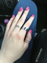 17KM-Conjunto de anillos de cadena de ancho de oro Punk para mujer y niña, sortijas finas irregulares para dedo, regalo, joyería para fiesta 2021