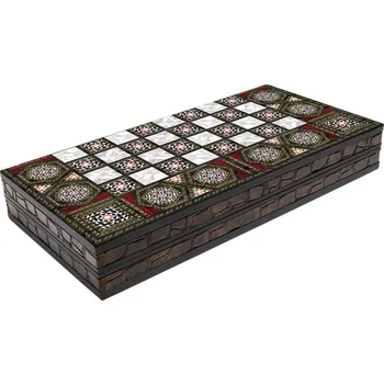 Backgammon-Juego de mesa de entretenimiento de madera, auténtico juego de mesa, ajedrez, 50x25x8cm