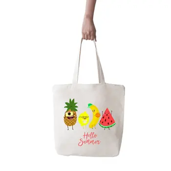

Angemiel Bag Large Fun Fruits Hello Summer Shopping Beach Tote Bag