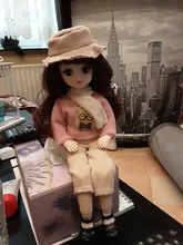 Muñeca BJD de 12 pulgadas con 22 articulaciones móviles, 30cm, Ojos de cerca, muñecas parpadeantes con ropa de moda, falda, vaqueros, juguetes para niñas, regalo