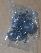 PUBG-Llavero Playerunknowns Battlegrounds, mochila, armadura, casco, Pan 98k, llavero con anilla, joyería del ejército