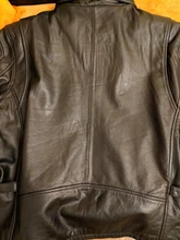 Chaqueta de cuero de vaca para hombre, abrigo de piel de vaca, grueso, de calidad, Estilo vintage, regalo, envío gratis