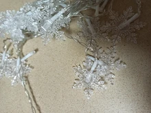 Led-String-Lights Christmas-Snowflakes Holiday Party Waterproof Connectable Wave