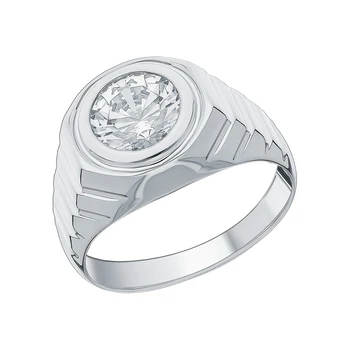 

Silver ring with cubic zirconia sunlight sample 925