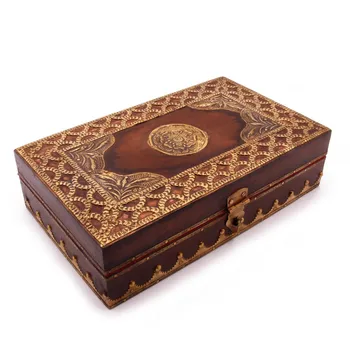 

Casket of valuable breeds of wood with metal inserts