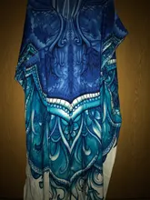 Caftán de secado rápido para Mujer, Túnica playera de gran tamaño para Playa, Túnica Q831 2021