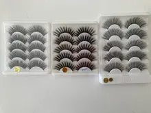 Pestañas postizas 3D de visón, 5 pares, 27 estilos, entrecruzado grueso, maquillaje, extensión de pestañas, volumen Natural, suaves
