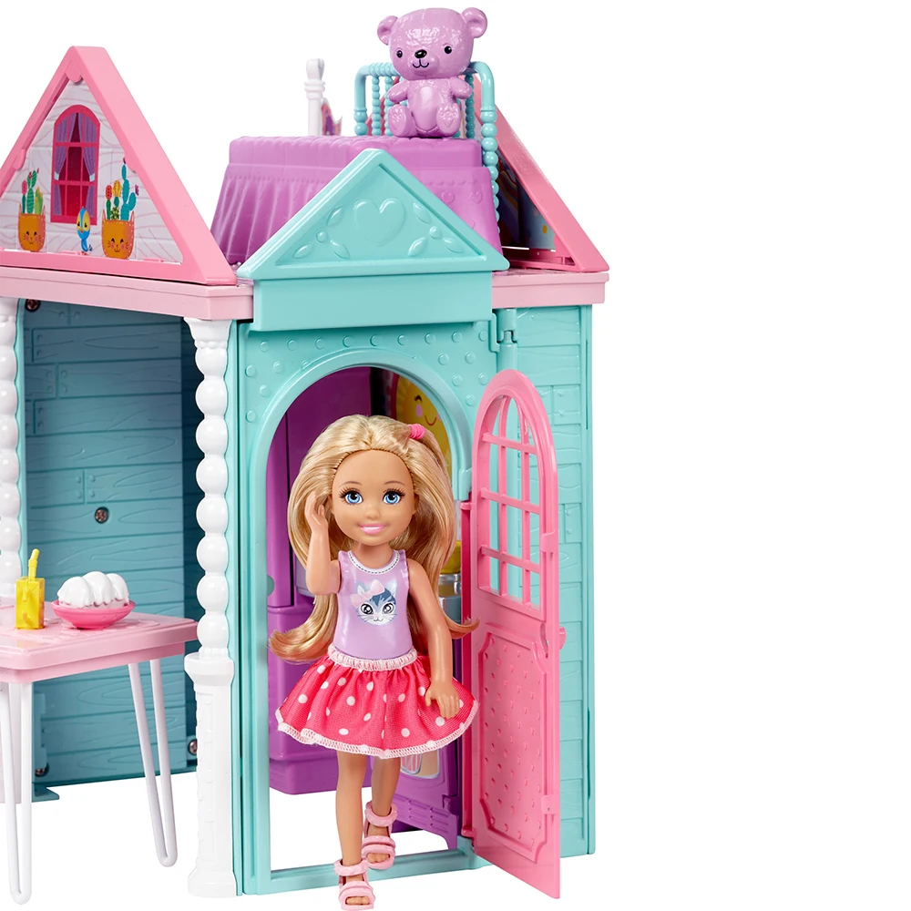 Piepen Ontwaken tand Barbie Chelsea, Poppenhuis, Huis Met Accessoires, Huis, Pop En Beer,  speelgoed Voor Jongens En Meisjes + 3 Jaar (Mattel DWJ50)|Poppenhuis| -  AliExpress