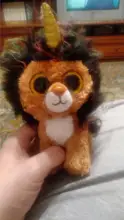 Ty Beanie-muñeco de peluche Animal, unicornio, búho, jirafa, juguetes de peluche, pingüino, murciélago, gato, Boos, perro, 15cm